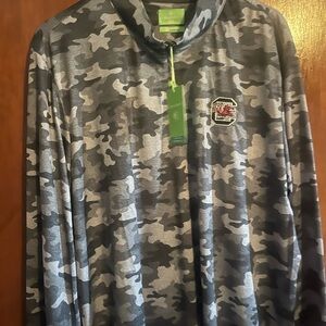 Gray Camo Quarter-Zip Pullover